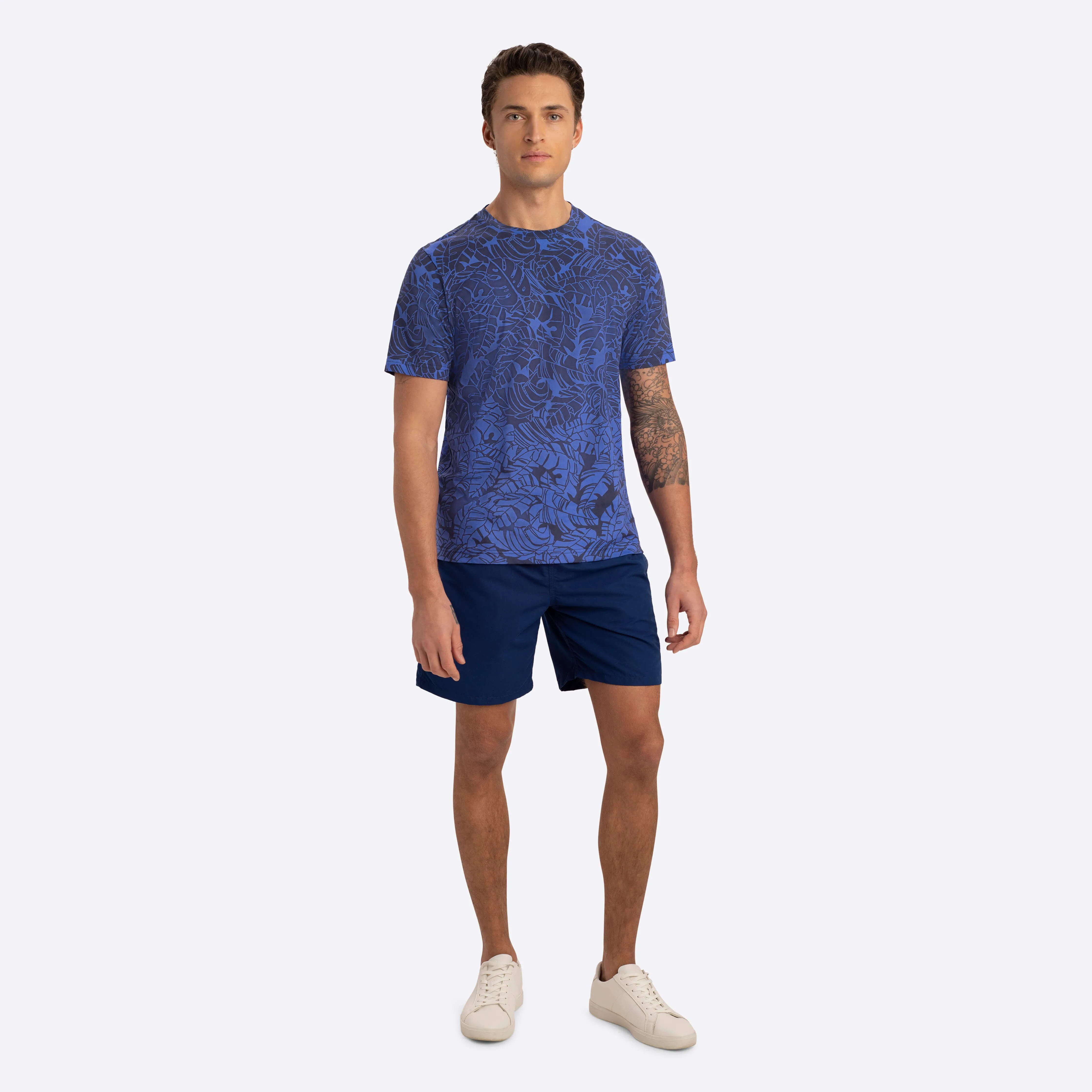 Palm Leaves Crew Neck T-Shirt
