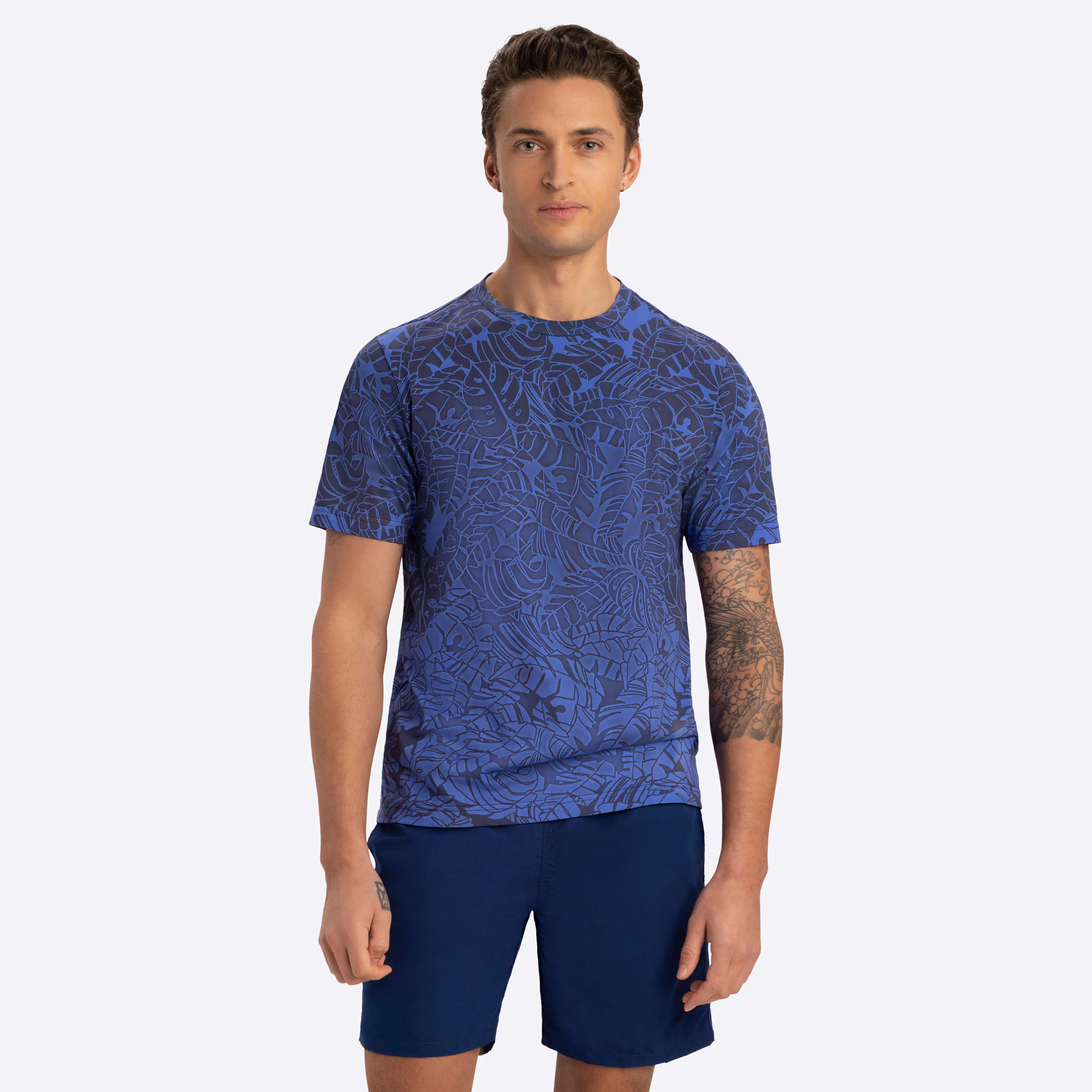 Palm Leaves Crew Neck T-Shirt