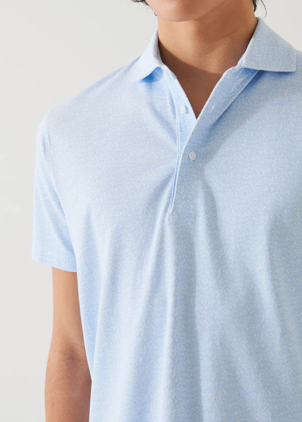 Patrick Assaraf Knit Polo- Blue Ice