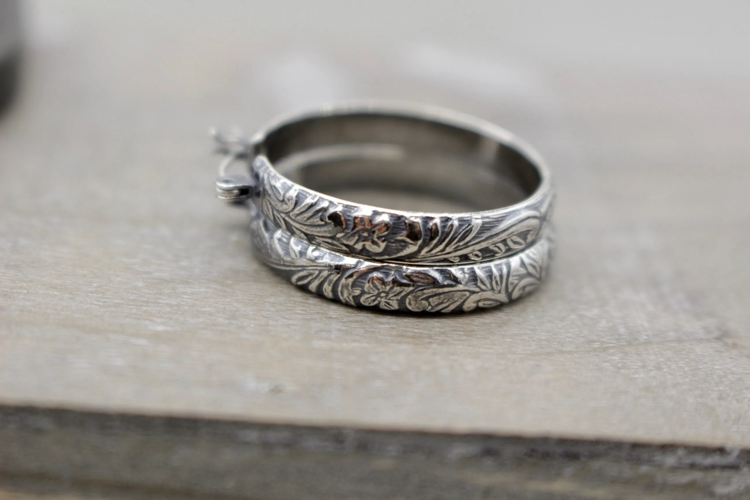 Patterned  Hoop Earrings