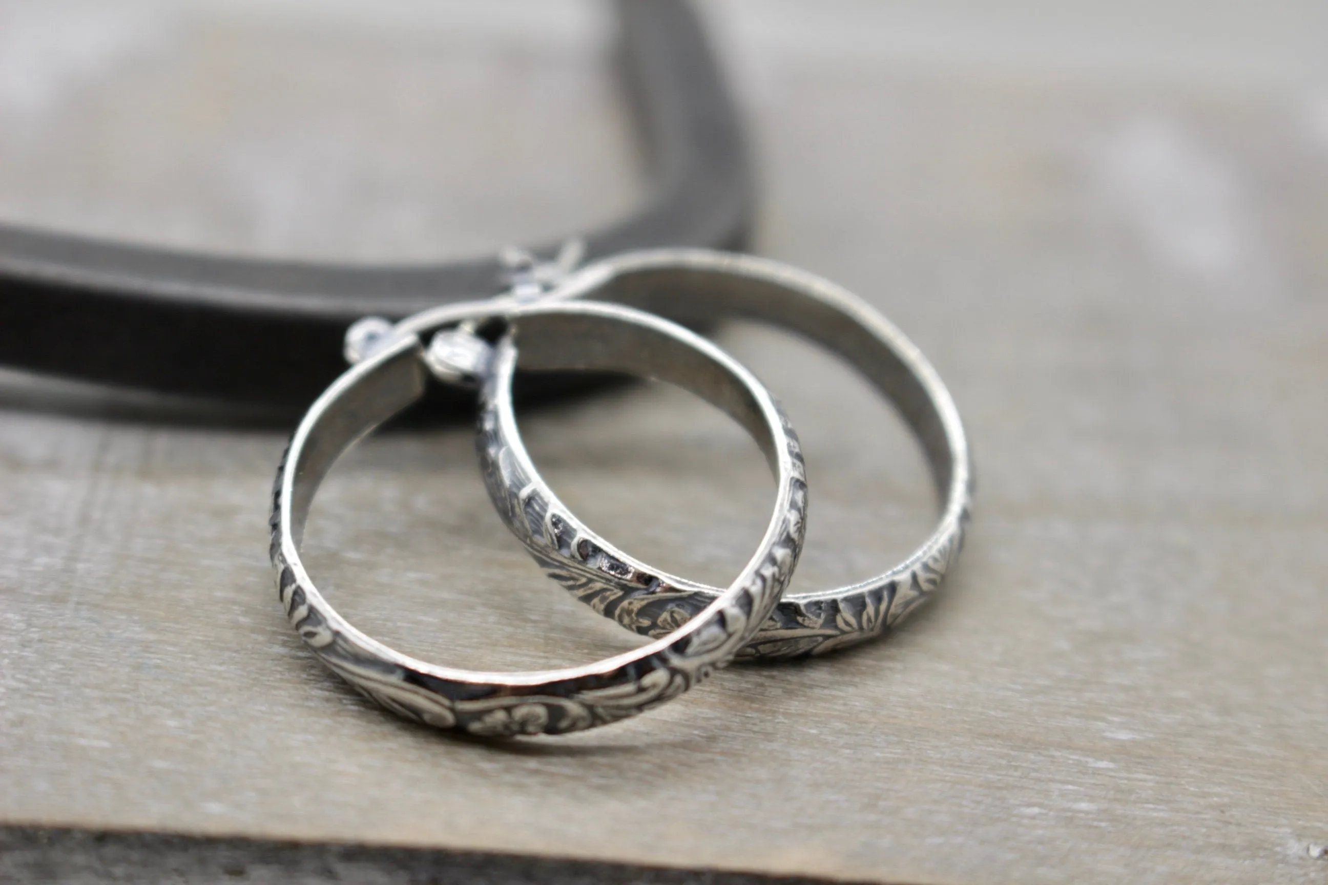 Patterned  Hoop Earrings