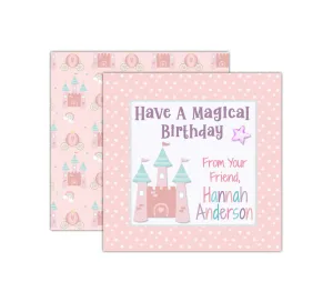 Personalized Princess Castle Birthday Gift Tags