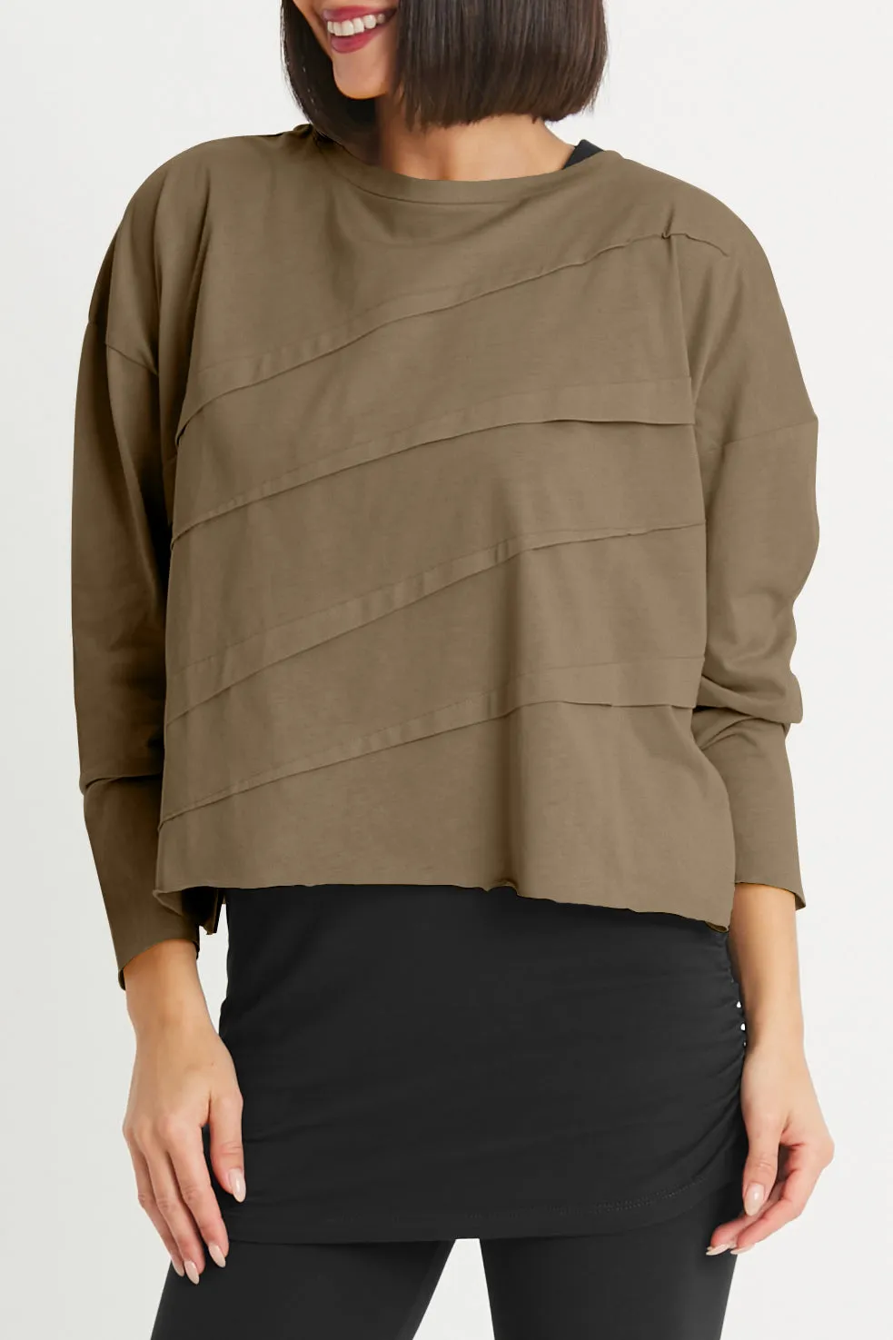 Planet - Pima Cotton Mini Tucked Tee - Loden