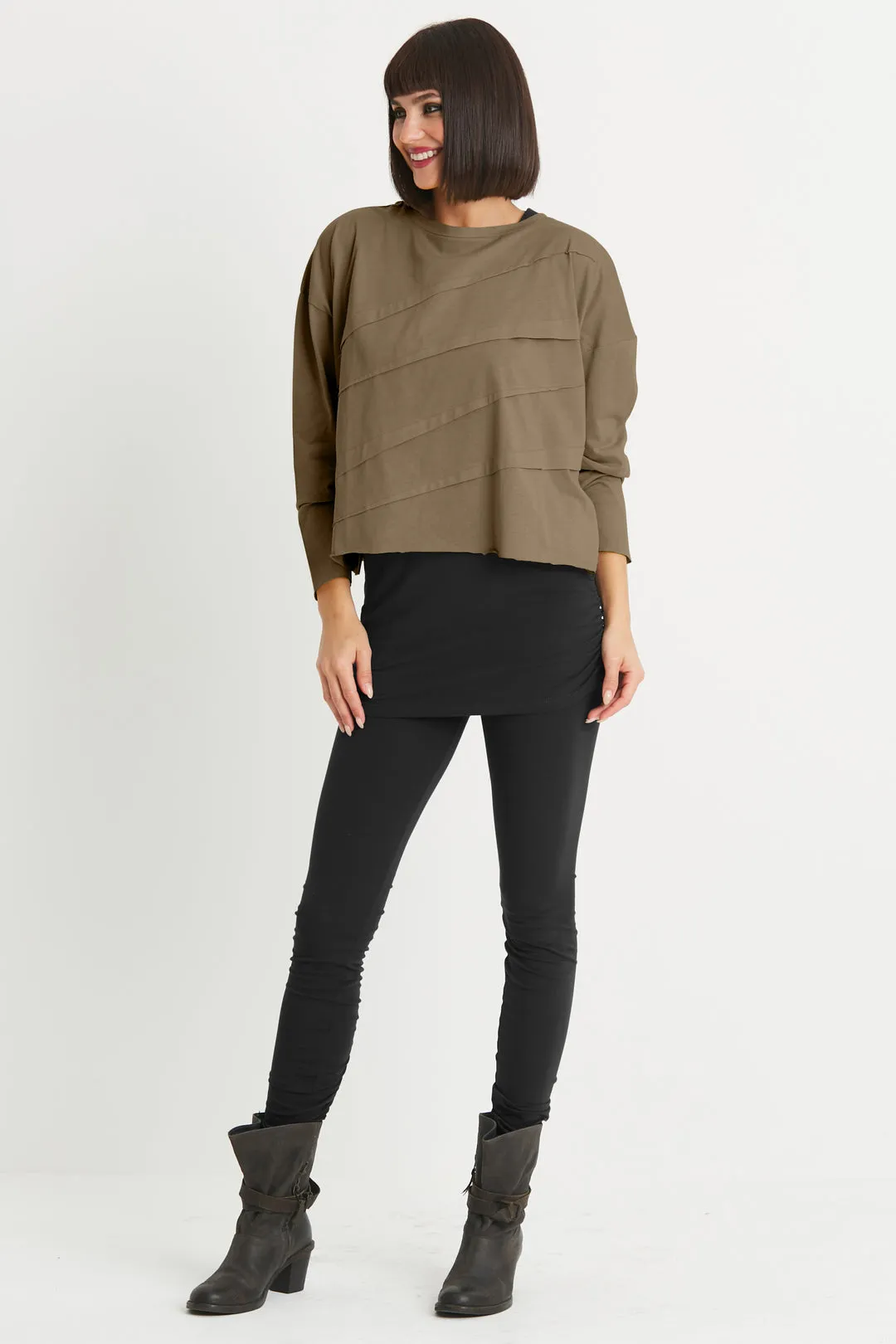Planet - Pima Cotton Mini Tucked Tee - Loden
