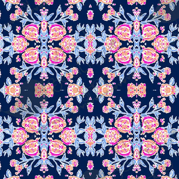 Pom Pom Floral Lilly Inspired Printed Patterned Craft Vinyl