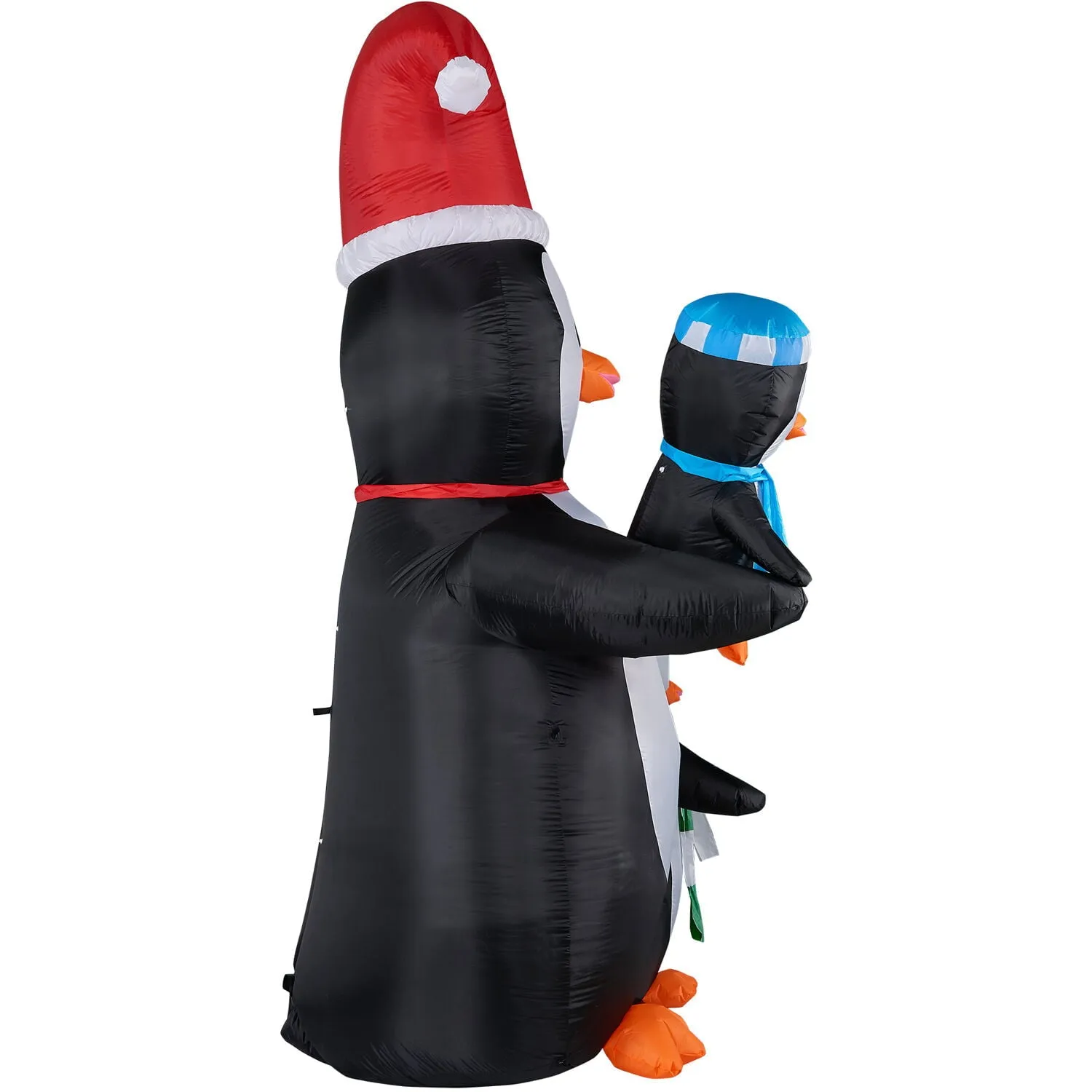 Prelit Tall Penguin Family Outdoor Christmas Yard Inflatable w/ Storage Bag 120"