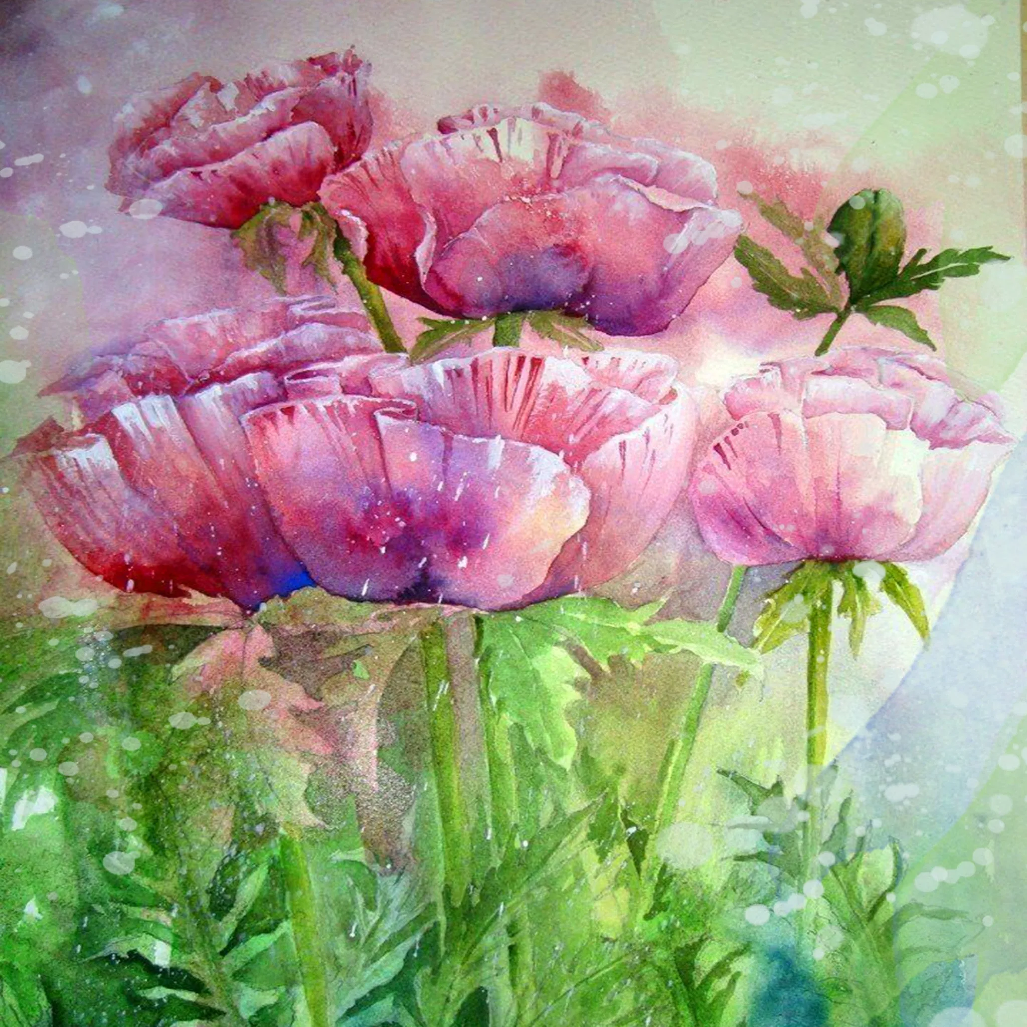Printed Vinyl,Patterned Vinyl,HTV Prints,Vinyl Print,sheet size 12"x12'',Adhesive Vinyl Sheet,Vinyl Sheet, Watercolor Floral Vinyl SKU 0161