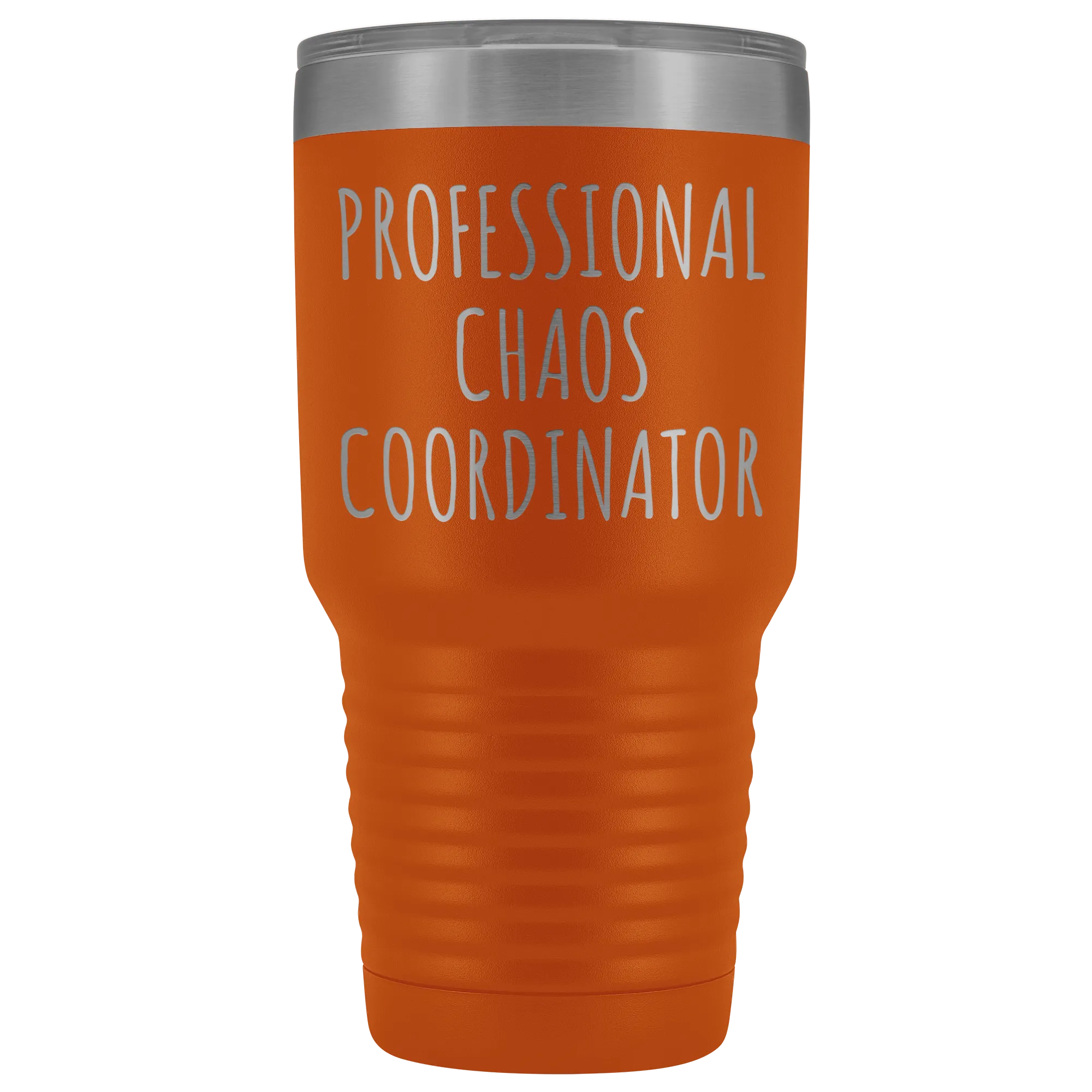 Professional Chaos Coordinator Tumbler Administrative Assistant Double Wall Vacuum Insulated Hot Cold Metal Travel Coffee Cup 30oz BPA Free