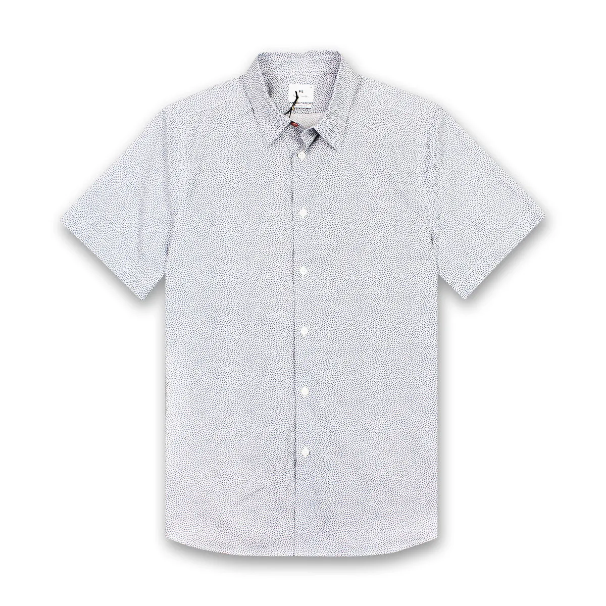 PS Paul Smith - Tailored Fit SS Patterned Shirt in White