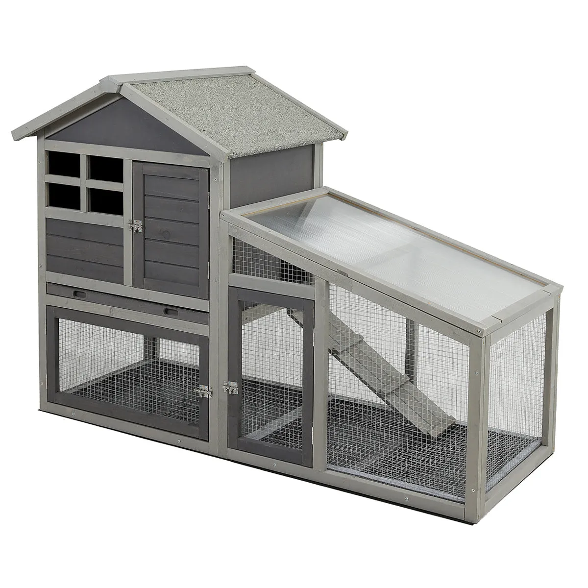 Rabbit Hutch Indoor and Outdoor Rabbit Removable Bottom Wire Mesh