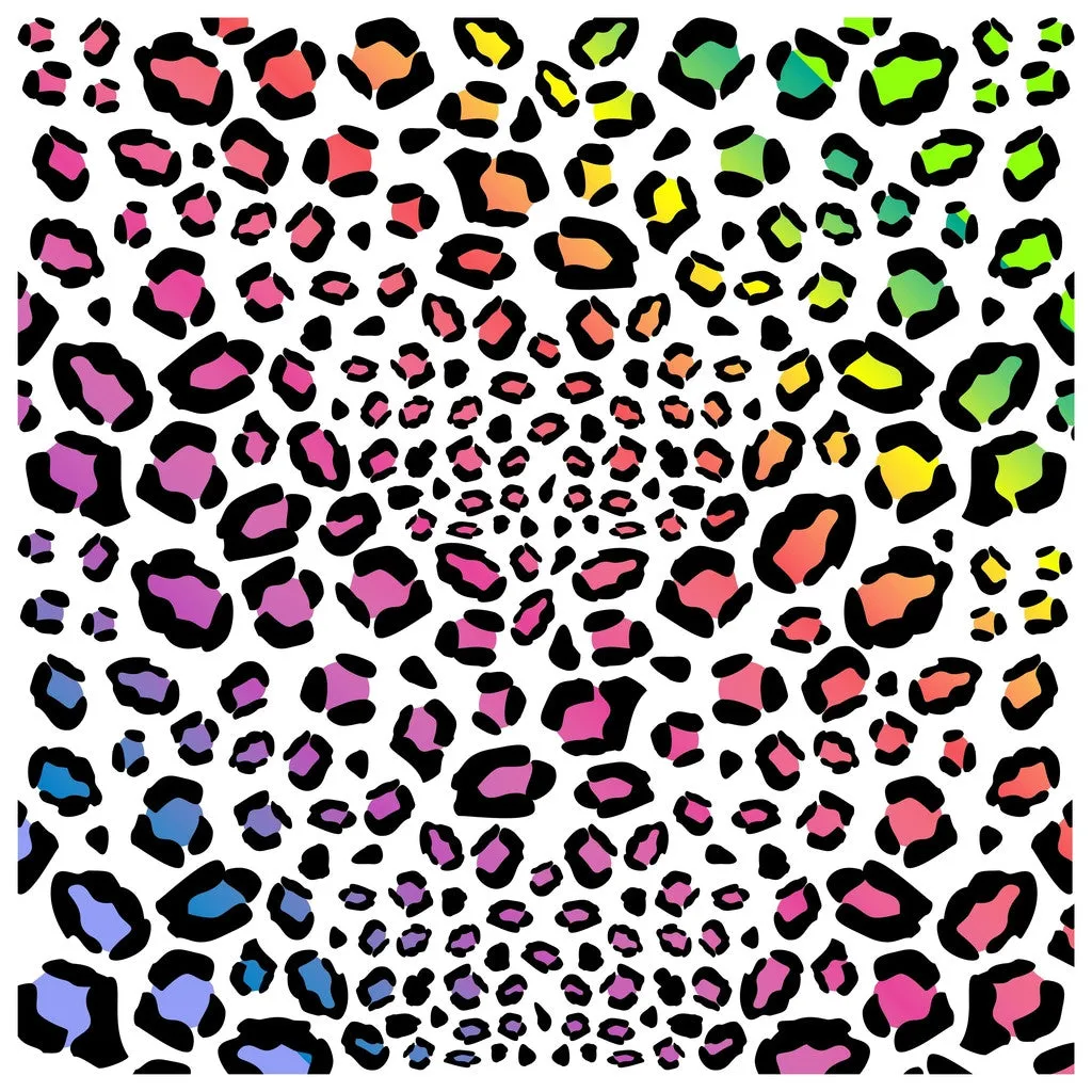 Rainbow Leopards Patterns Heat Transfer Vinyl Sheet