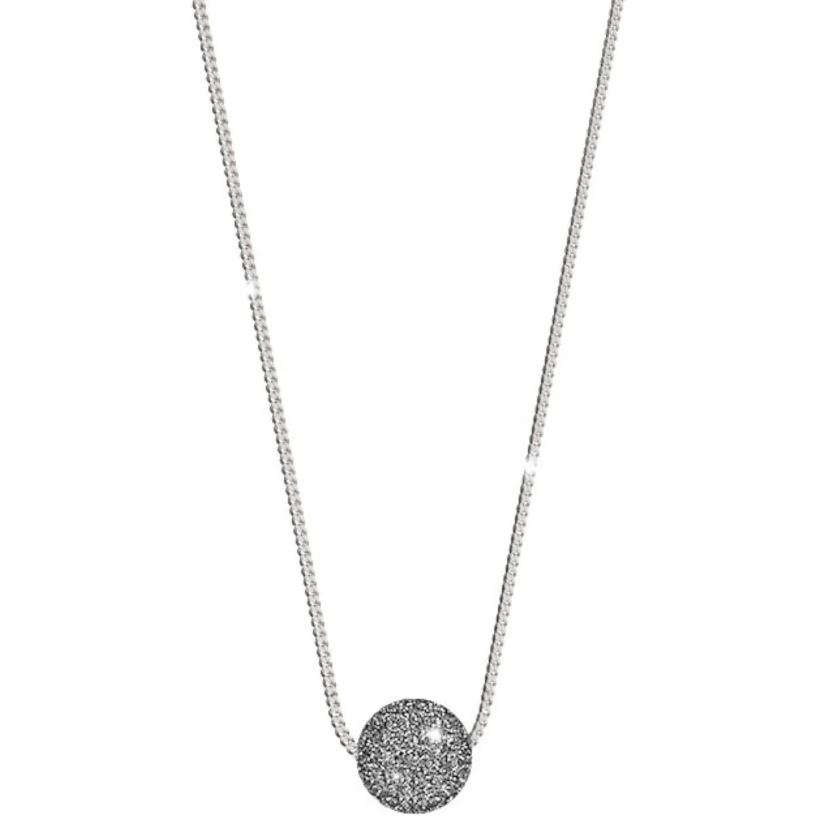 Rebecca Jolie Sphere Pendant Silver Fine Chain Necklace