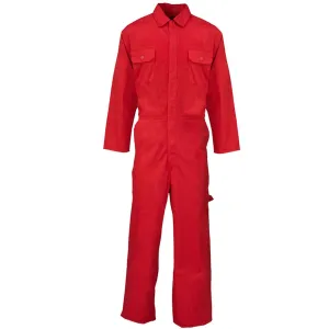 Red Complete Work Wear Coverall With Belt