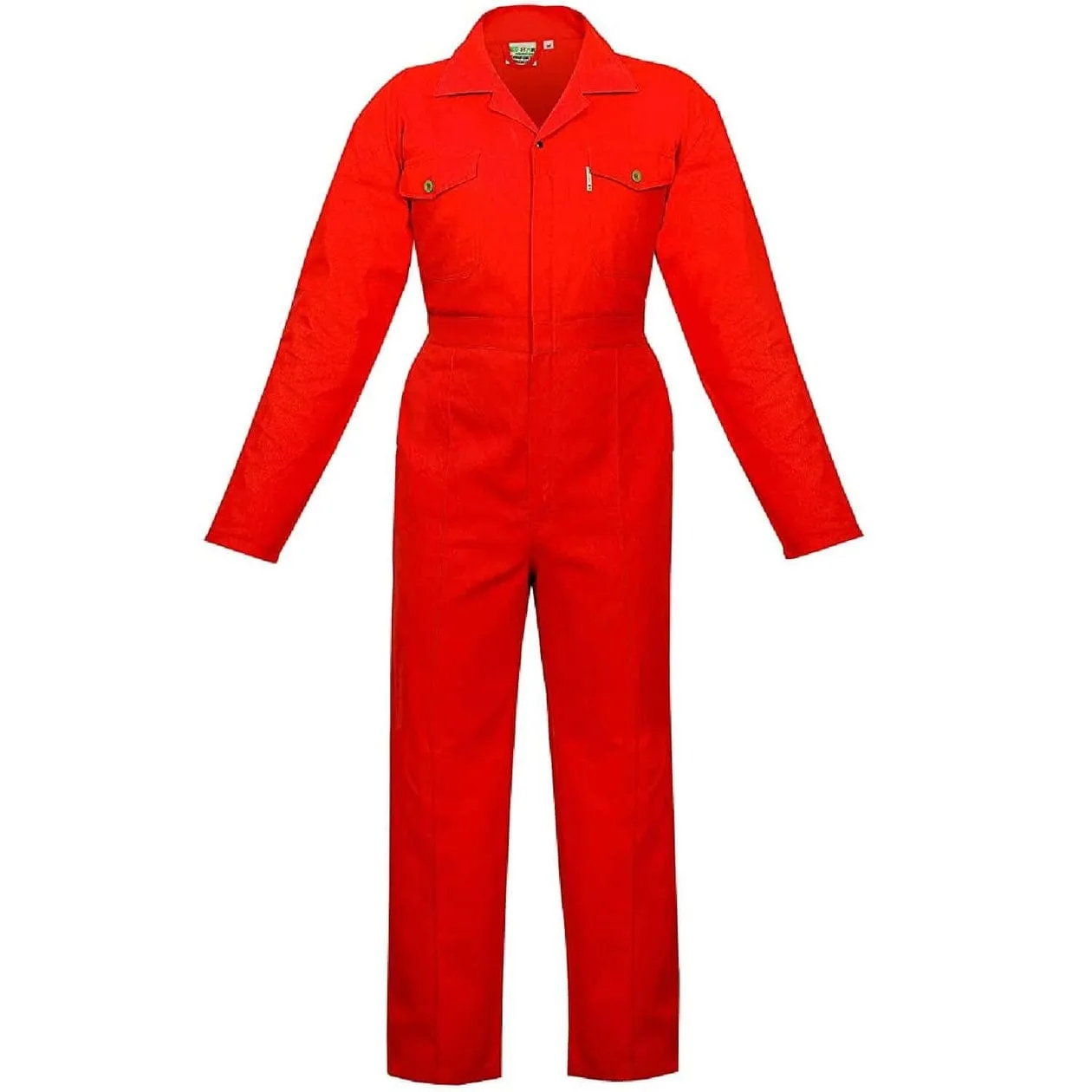 Red Complete Work Wear Coverall With Belt