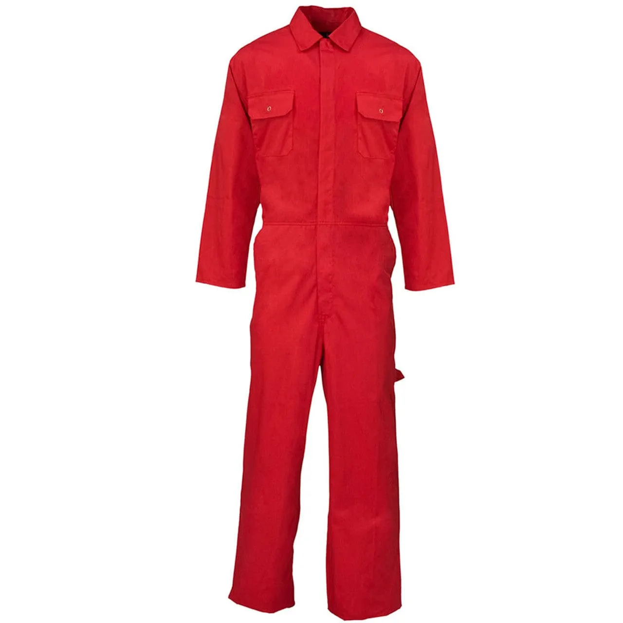 Red Complete Work Wear Coverall With Belt