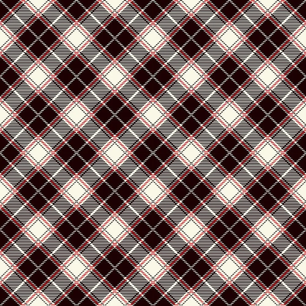 Red Plaid Adhesive Vinyl Sheet