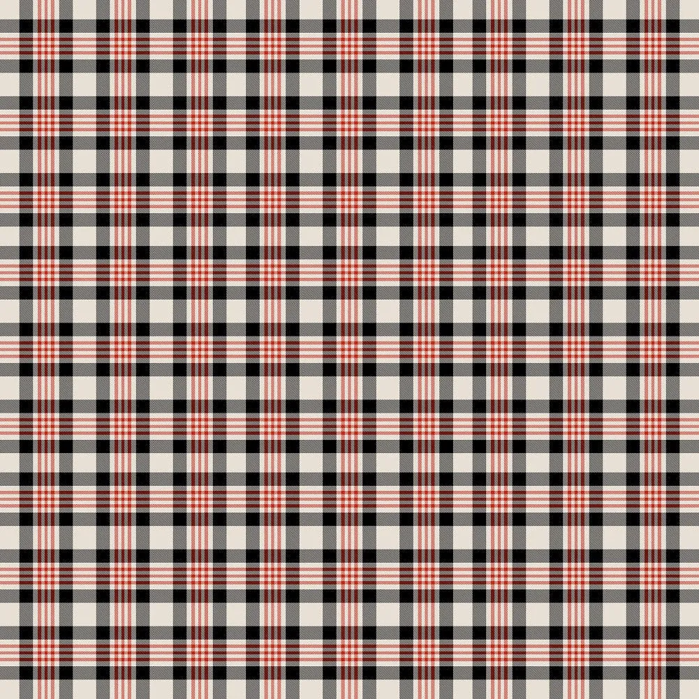 Red Plaid Adhesive Vinyl Sheet