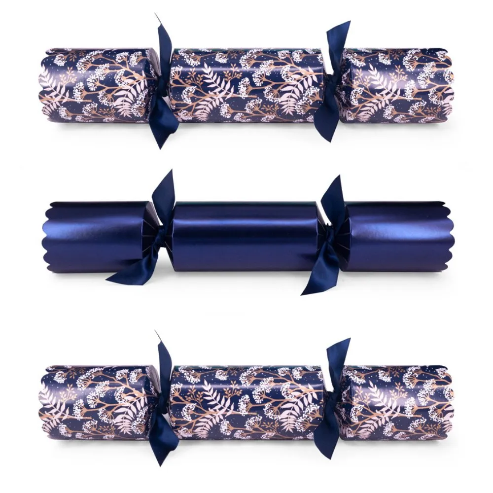 Regency Luxury Crackers - Navy Floral (Set of 6)