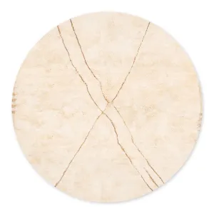 Rivers Intersection Round - Luxury Shag Moroccan Rug