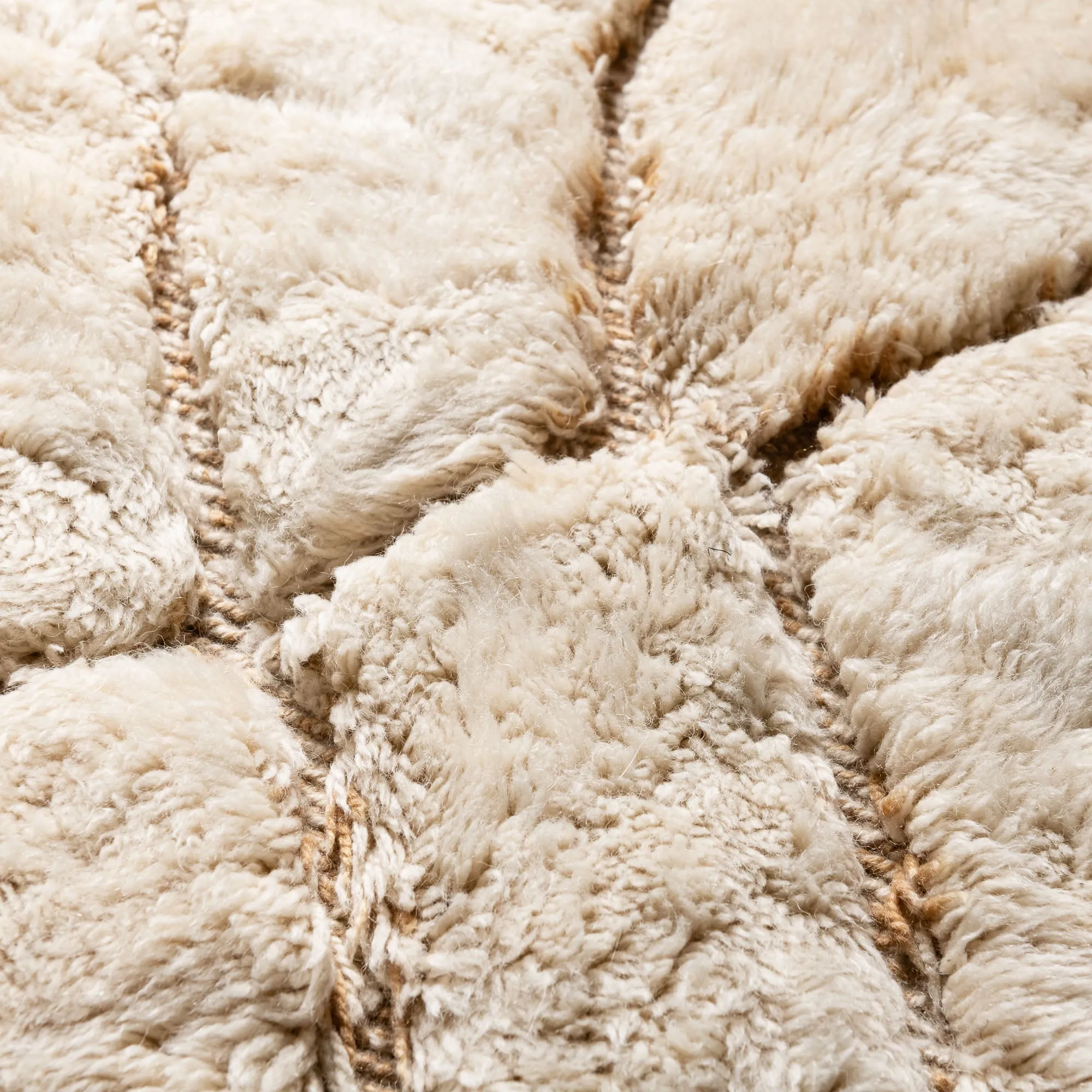 Rivers Intersection Round - Luxury Shag Moroccan Rug