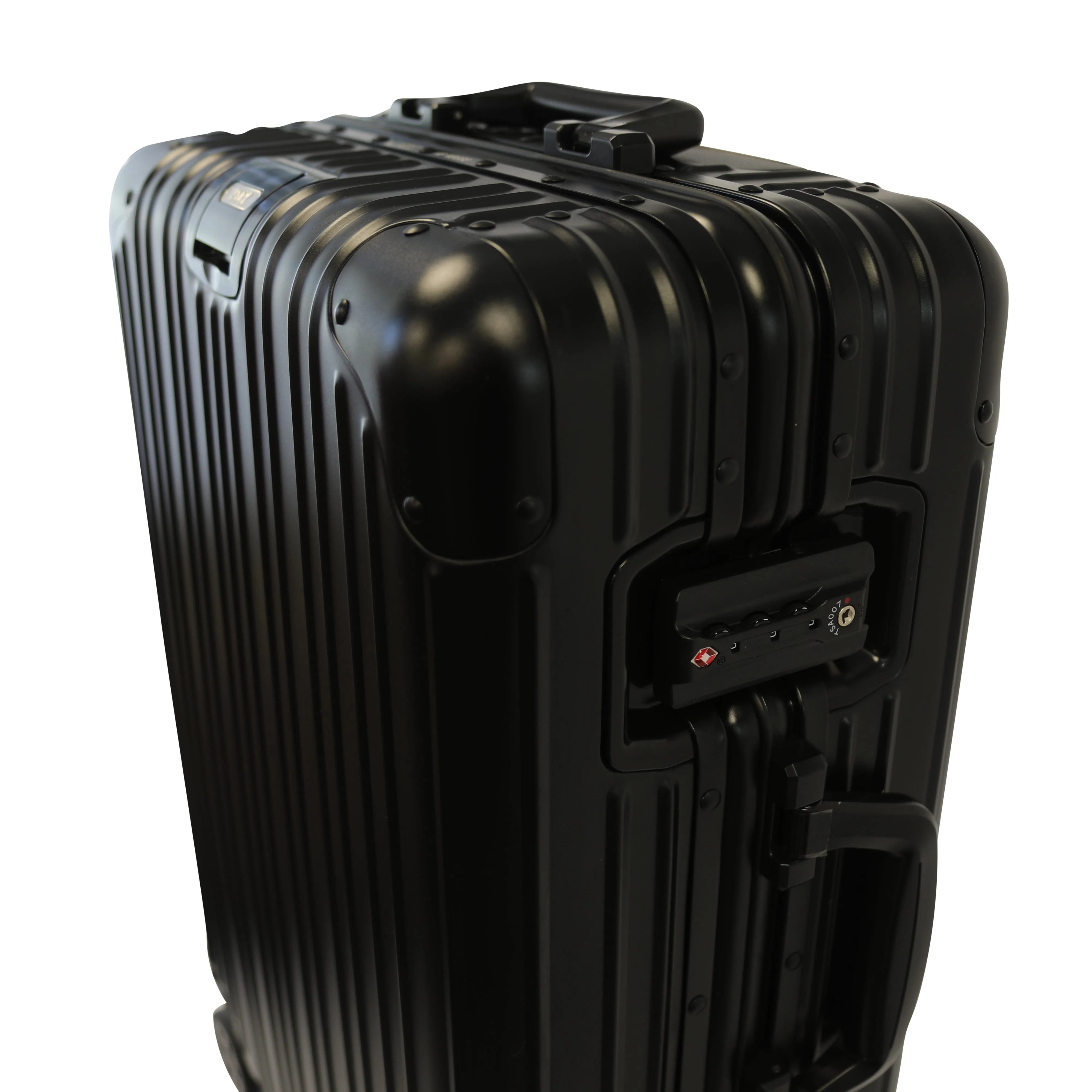 Rock Aluminium Travel Suitcase (20 Inch Black)
