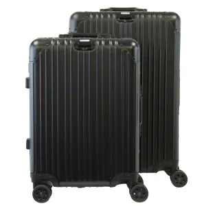 Rock Aluminium Travel Suitcase (20 Inch Black)
