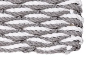 Rope Doormat - Gray & White Wave