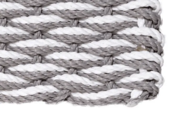 Rope Doormat - Gray & White Wave