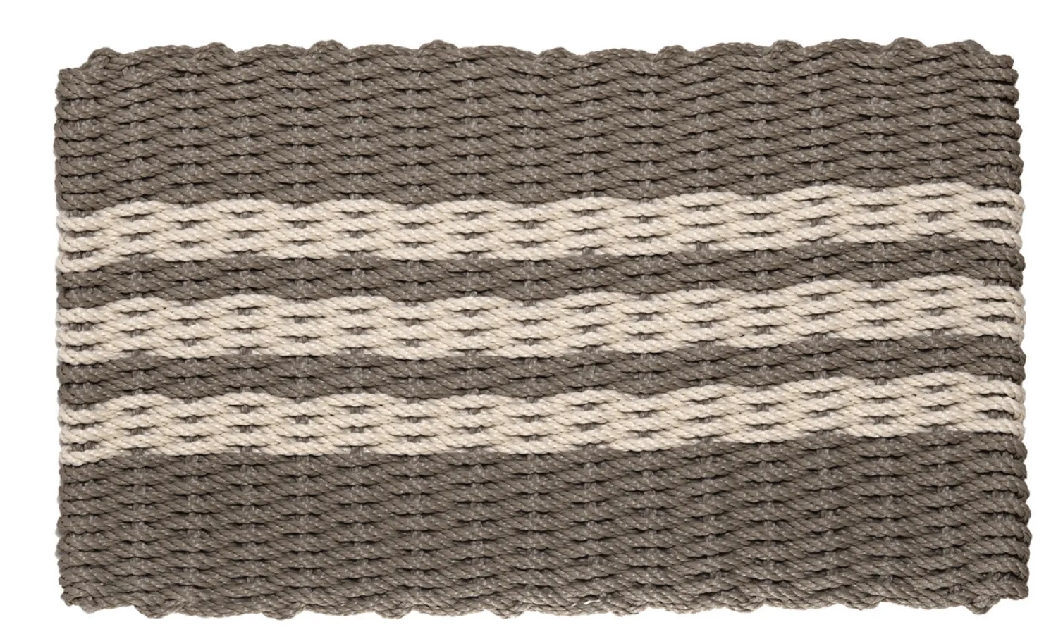 Rope Doormat - Taupe & Palomino Farmhouse Stripe