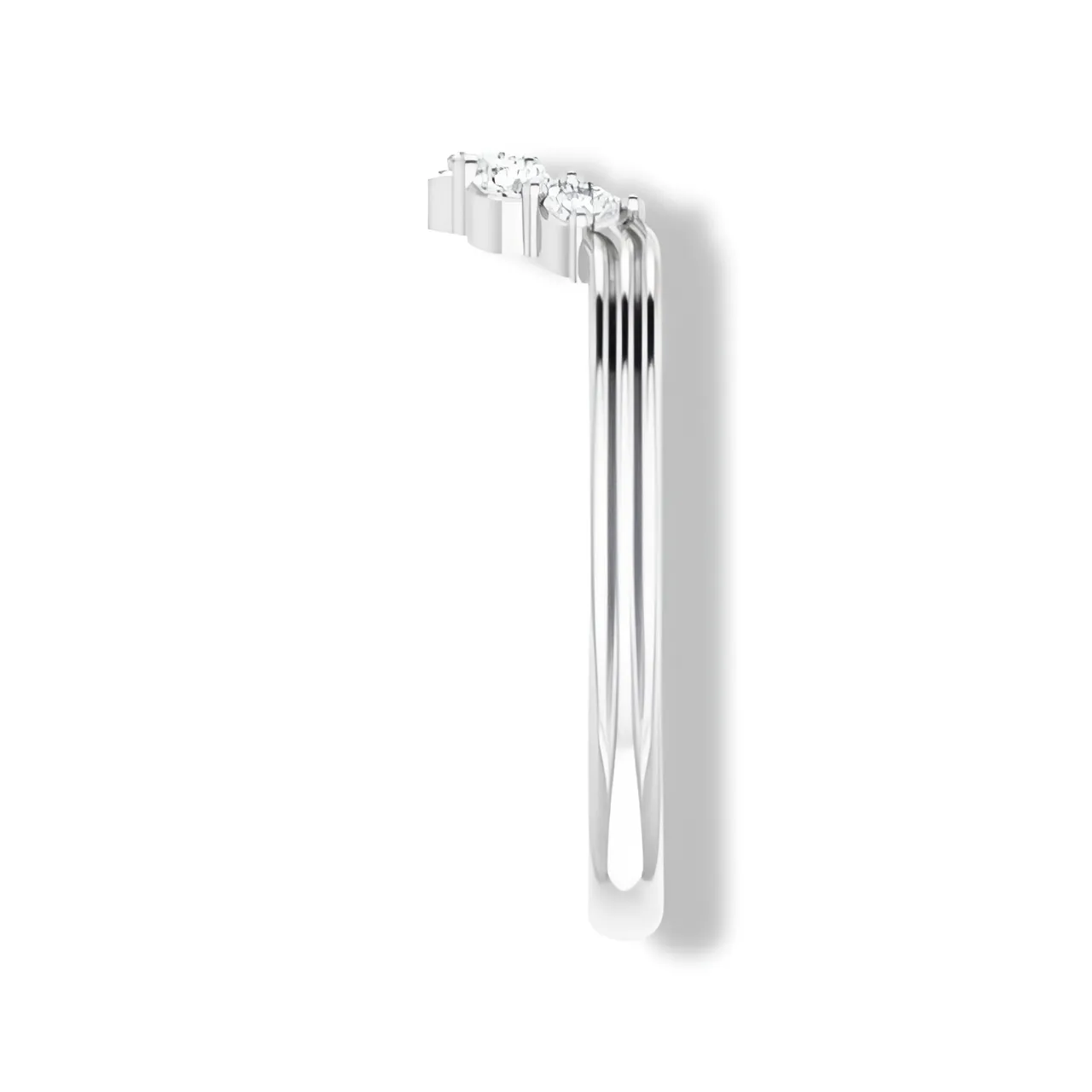 Round Diamond Curved Band