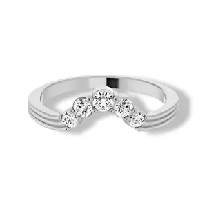 Round Diamond Curved Band
