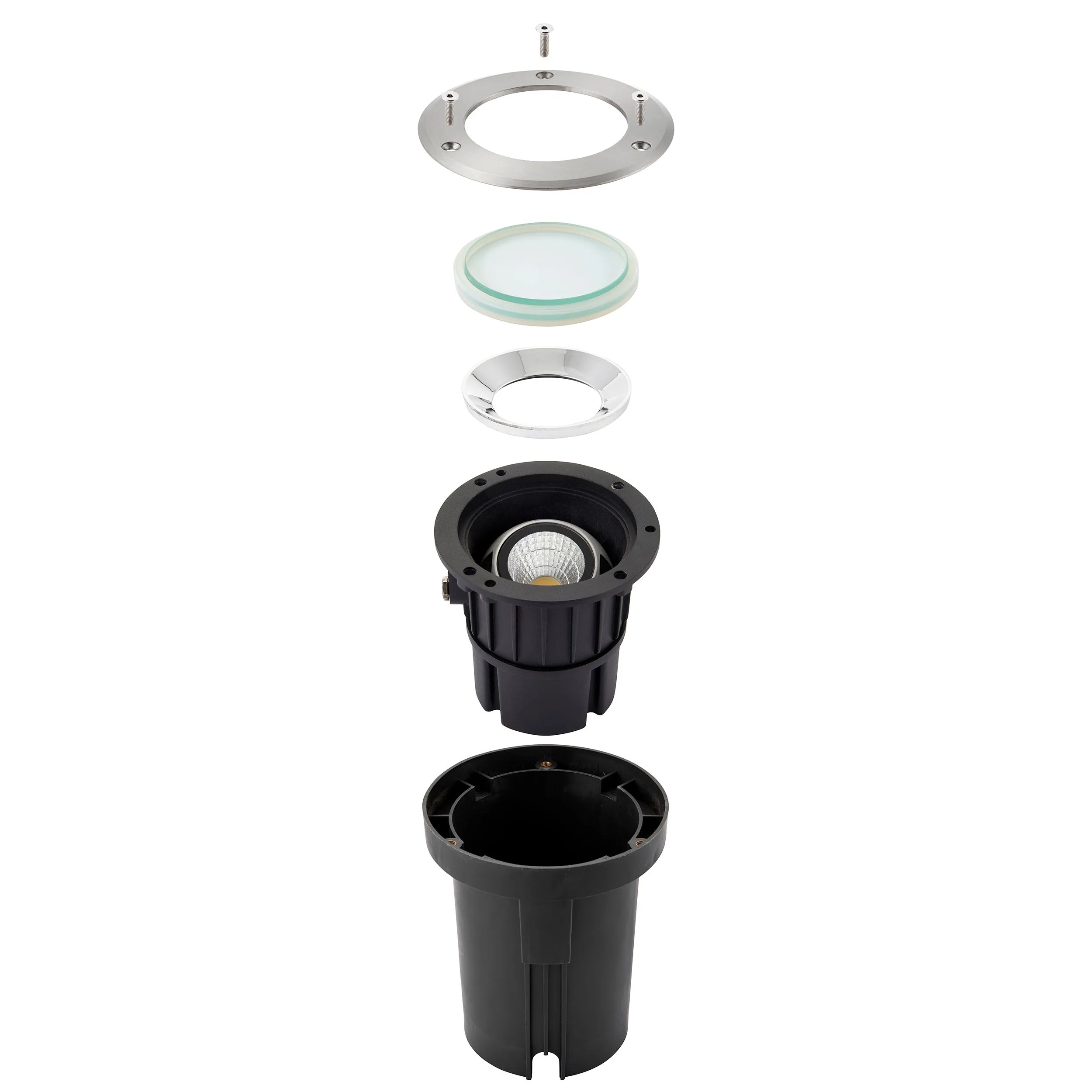 Saxby 90963 Hoxton IP67 13W Brushed stainless steel & clear glass 13W LED module (COB) Cool White