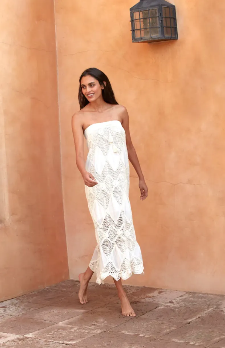 Scallop Crochet Maxi Skirt