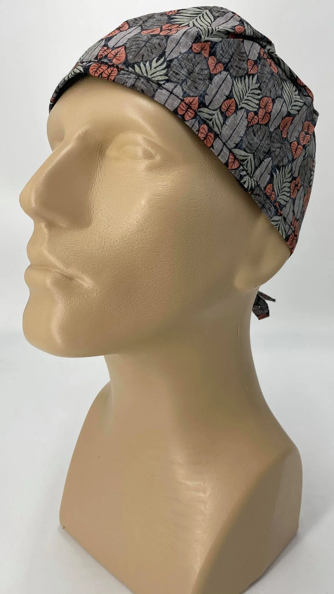 Scrub Cap Medical Surgeon Head Cover Surgical Hat Nurse Nursing Operating Room, Gray Feathers