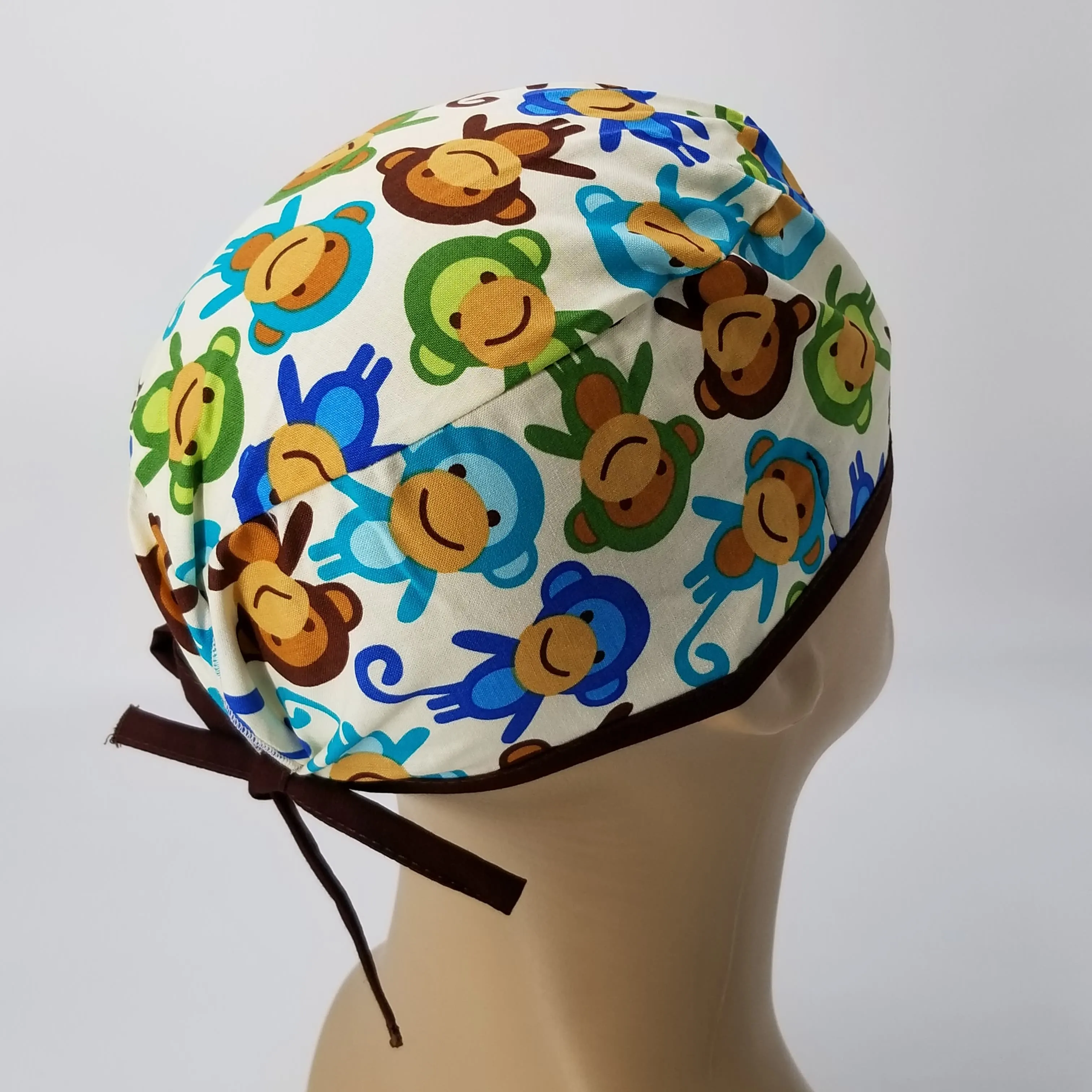 Scrub Cap Medical Surgeon Head Cover Surgical Hat Nurse Nursing Operating Room, Monkeys
