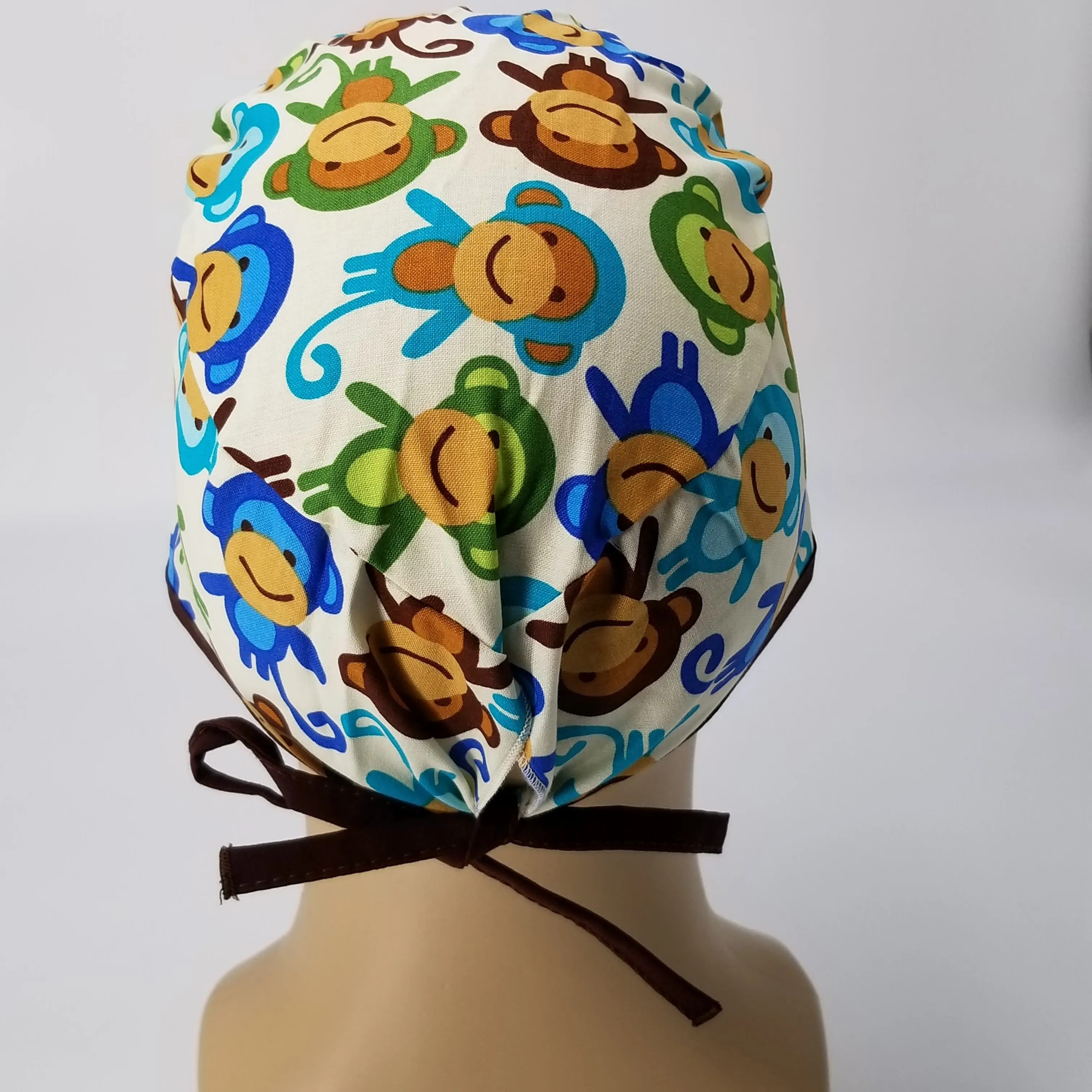 Scrub Cap Medical Surgeon Head Cover Surgical Hat Nurse Nursing Operating Room, Monkeys