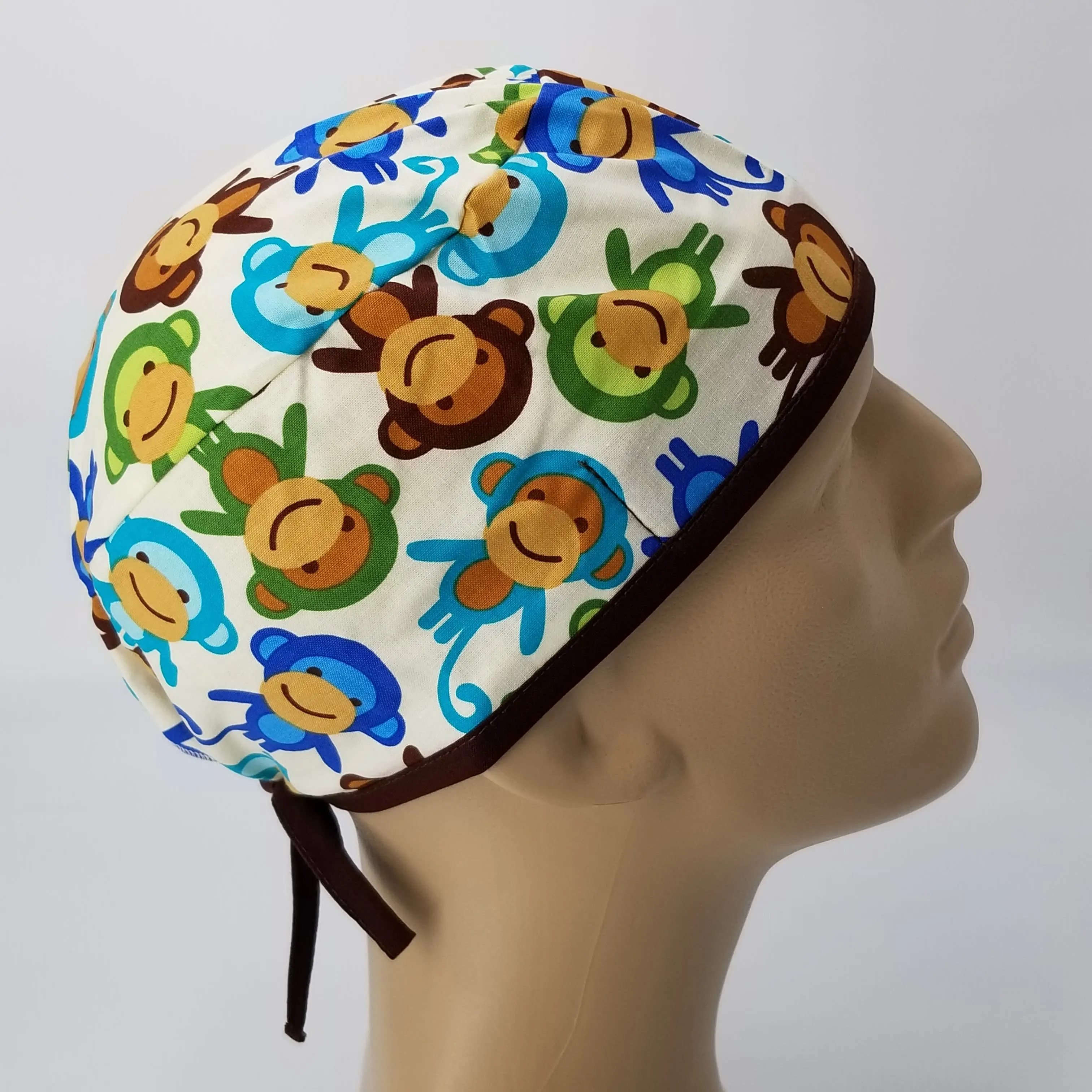 Scrub Cap Medical Surgeon Head Cover Surgical Hat Nurse Nursing Operating Room, Monkeys