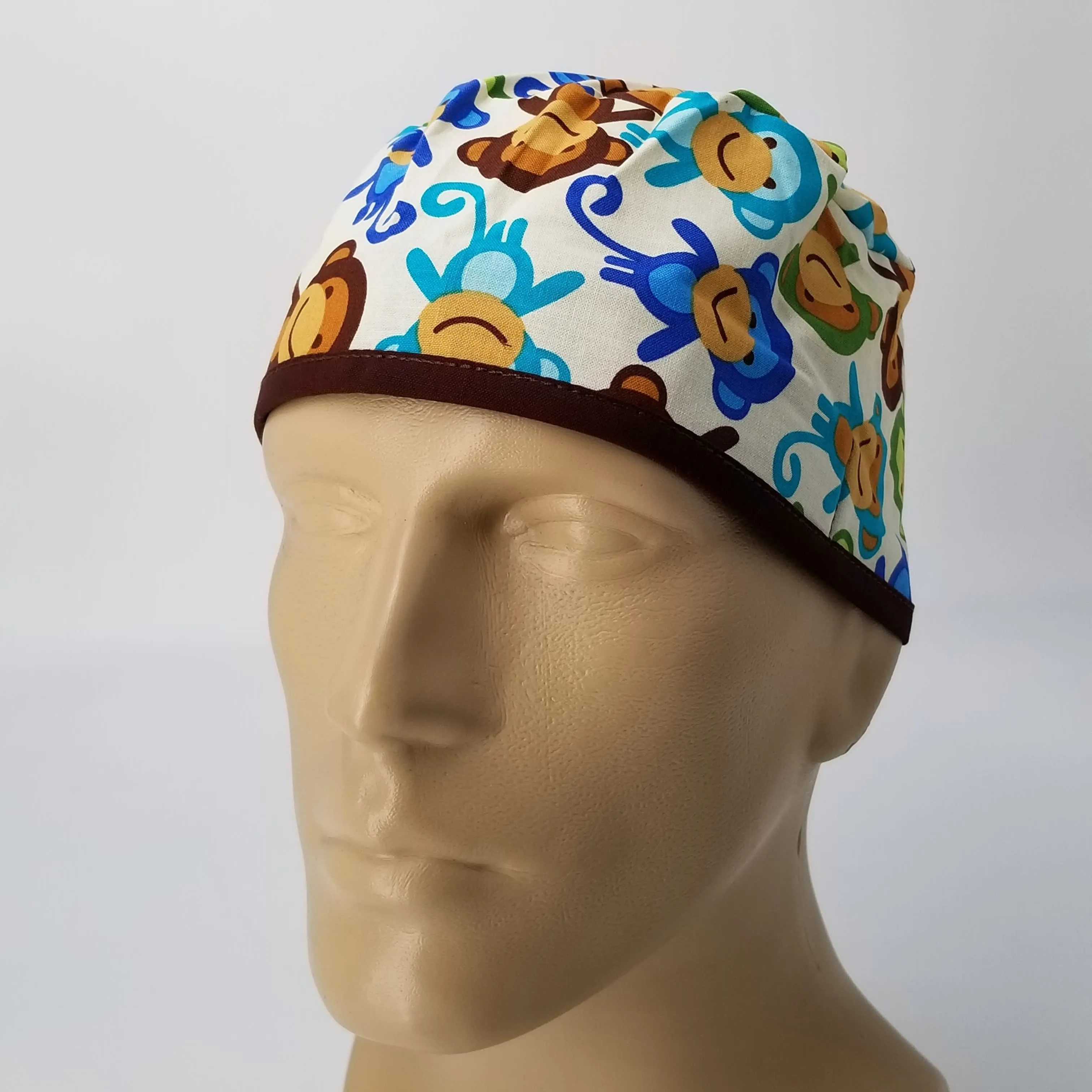 Scrub Cap Medical Surgeon Head Cover Surgical Hat Nurse Nursing Operating Room, Monkeys