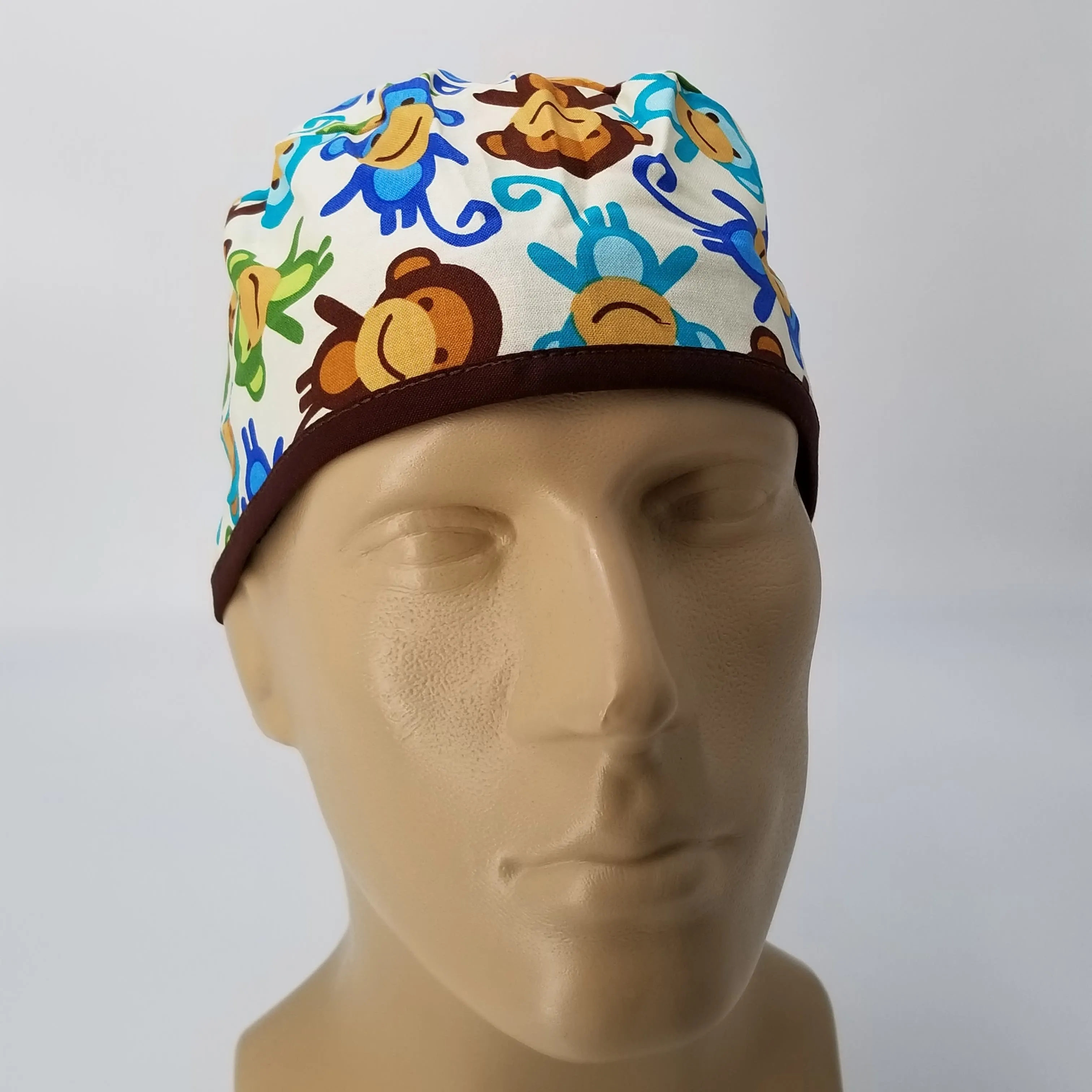 Scrub Cap Medical Surgeon Head Cover Surgical Hat Nurse Nursing Operating Room, Monkeys