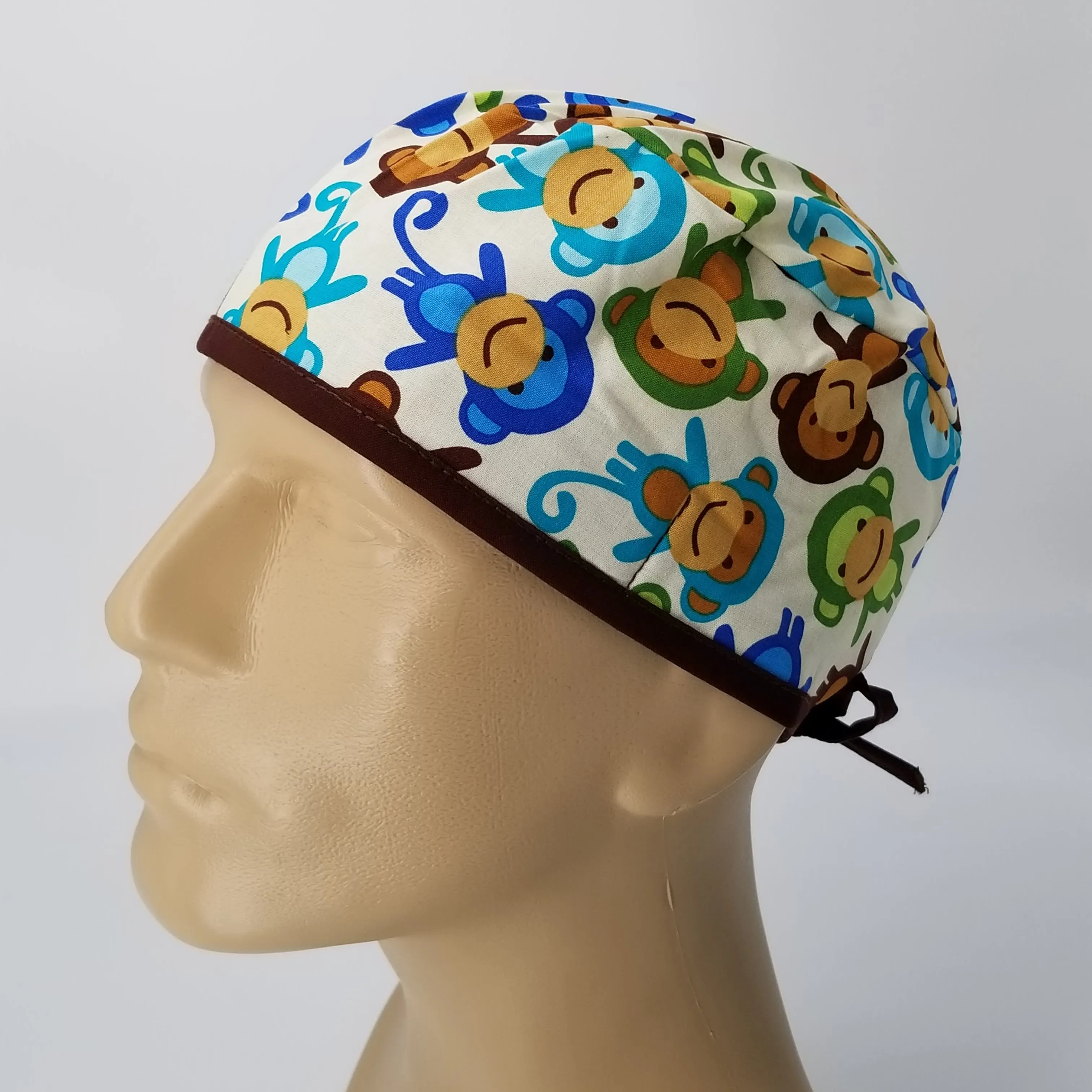 Scrub Cap Medical Surgeon Head Cover Surgical Hat Nurse Nursing Operating Room, Monkeys
