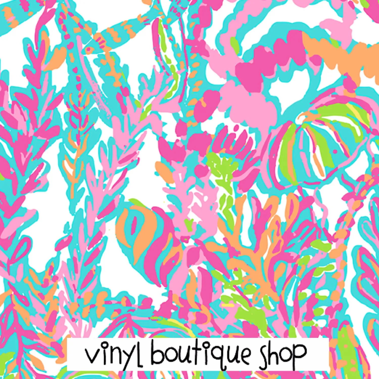 Scuba To Cuba Lilly Inspired Printed Patterned Craft Vinyl