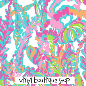 Scuba To Cuba Lilly Inspired Printed Patterned Craft Vinyl