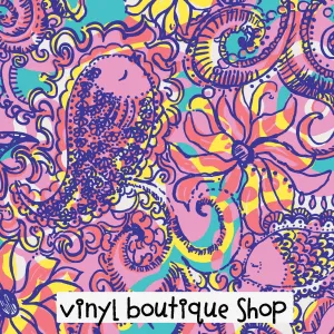 Sea And Be Seen Lilly Inspired Printed Patterned Craft Vinyl