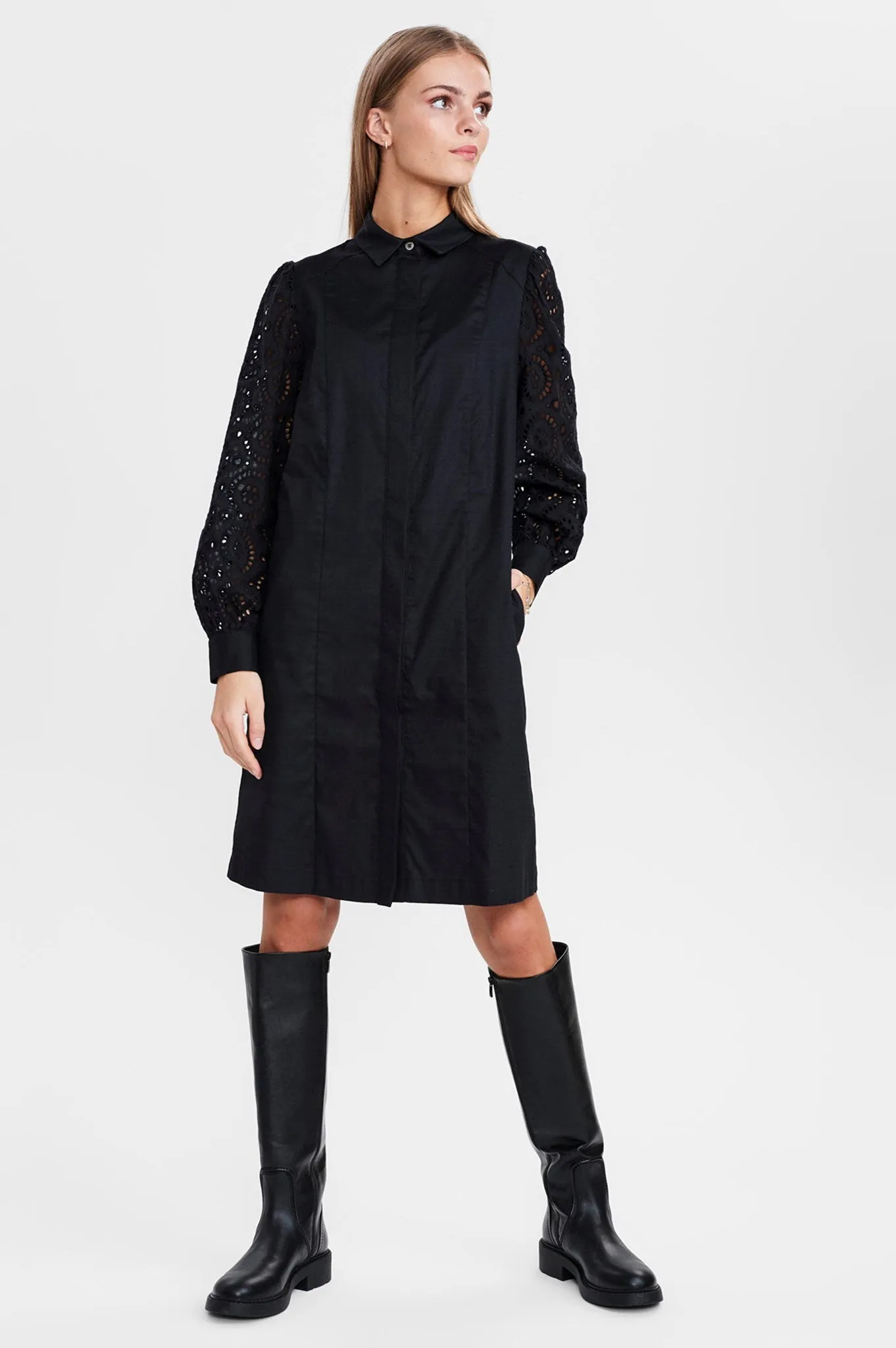 SICAMPANA DRESS - Caviar