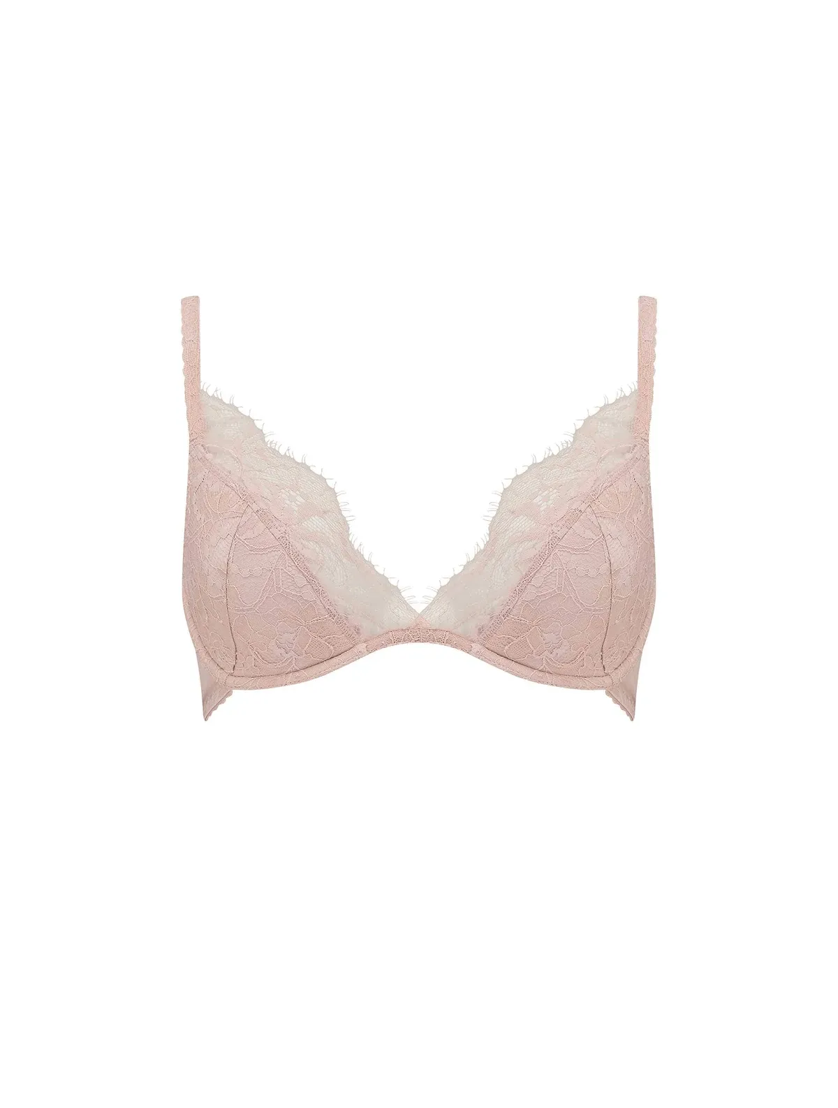Signature Blush Lace Padded Plunge - Blush