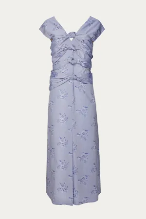SILHOUETTE FLORAL-PRINT MAXI DRESS