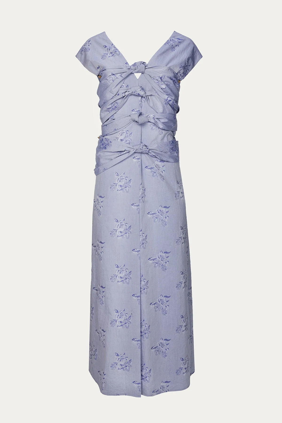 SILHOUETTE FLORAL-PRINT MAXI DRESS