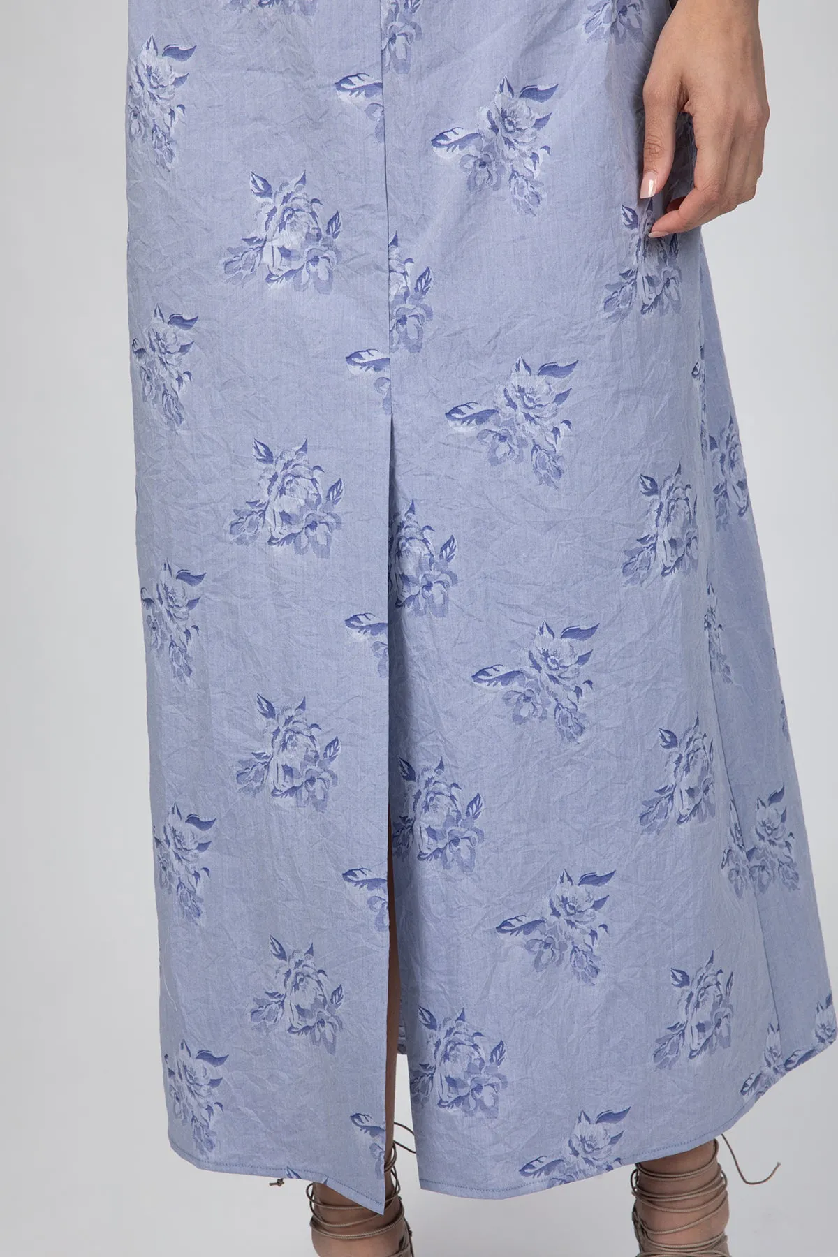 SILHOUETTE FLORAL-PRINT MAXI DRESS