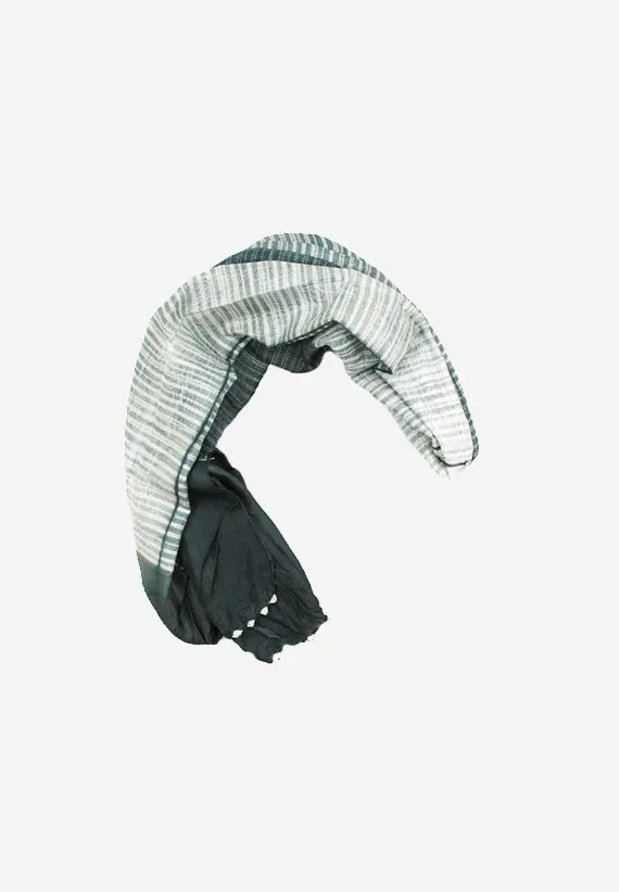 Silk Shibori handmade Light Grey scarf