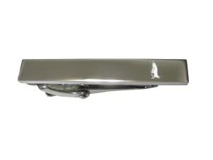 Silver Toned Etched Sleek Penguin Skinny Tie Clip